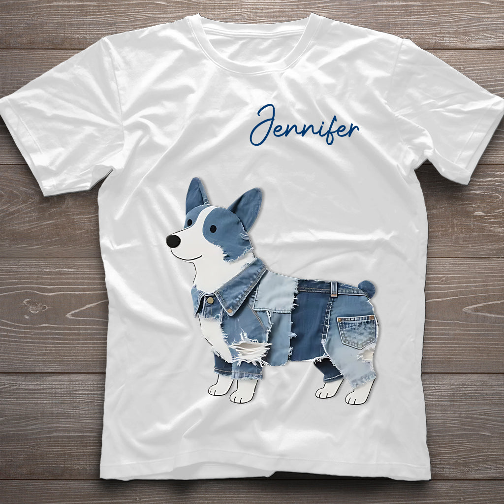 Niedlicher Corgi – Personalisiertes Corgi-T-Shirt und Hoodie