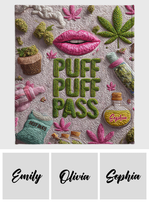 Puff Puff Pass - Personalized Weed Blanket