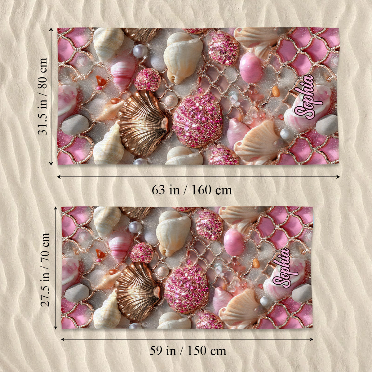 Love Sea – Personalisiertes Strandtuch für Meeresliebhaber