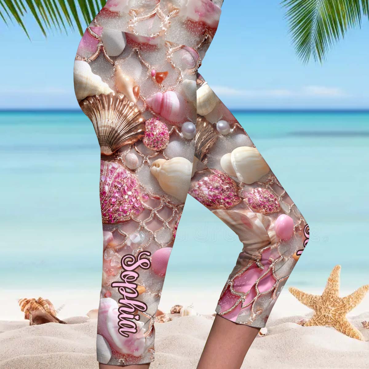 Love Sea – Personalisierte Capri-Leggings für Meeresliebhaber