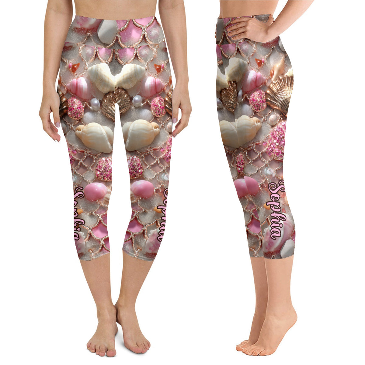Love Sea – Personalisierte Capri-Leggings für Meeresliebhaber