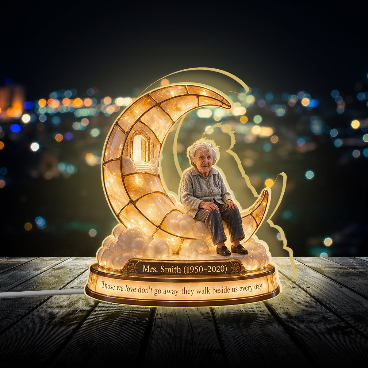 Personalisierte Gedenkgeschenk, Ein wunderschönes Andenken für einen geliebten Menschen - Personalisierte Acryl LED Nachtlicht