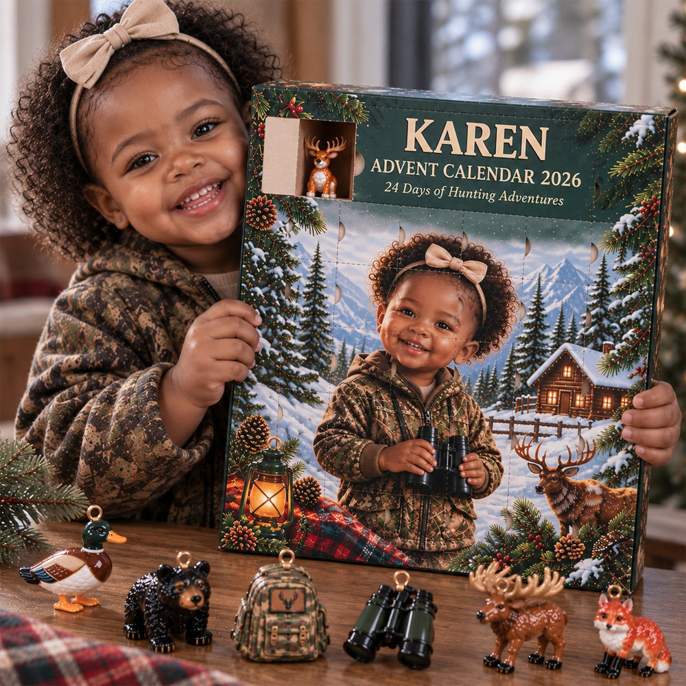 24 Tage Jagdabenteuer - Personalisierter Adventskalender mit 3D Sammlerstücken