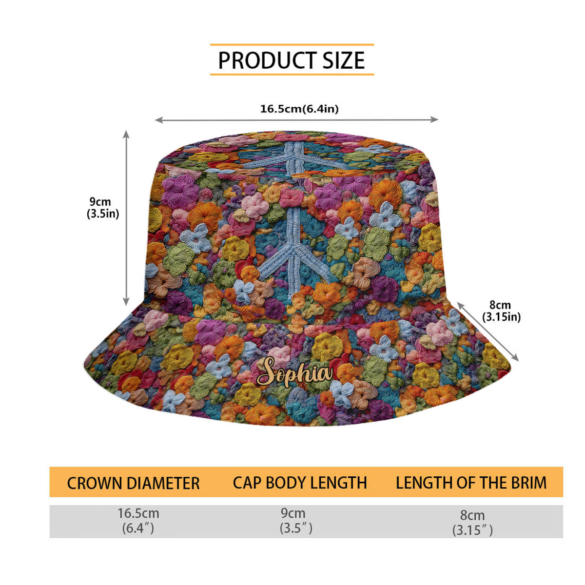 Hippie Soul – Personalisierter Hippie-Bucket-Hat