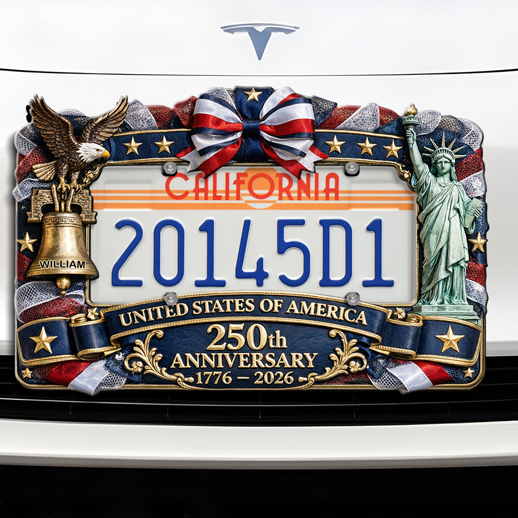 USA 250th Anniversary - Personalized Patriot License Plate Frames