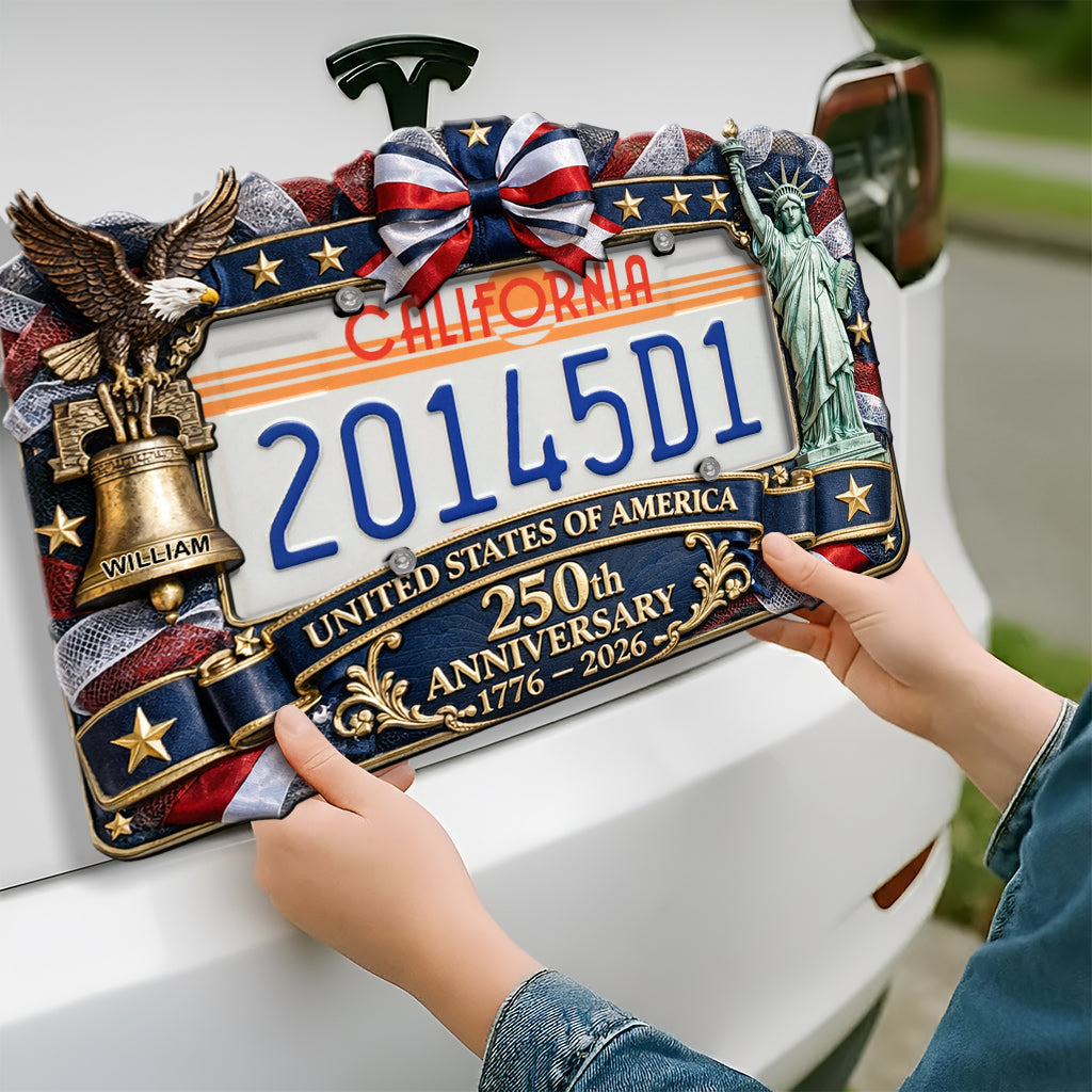 USA 250th Anniversary - Personalized Patriot License Plate Frames
