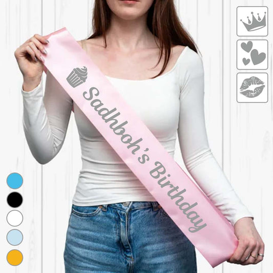 Alles Gute zum Geburtstag - Personalisierte dekorative Schärpe/Band