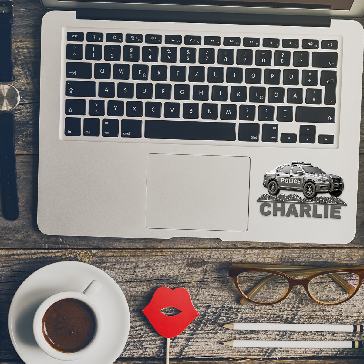 Ich fahre den Wee Woo Car – personalisierter Polizeibeamten-Magnet