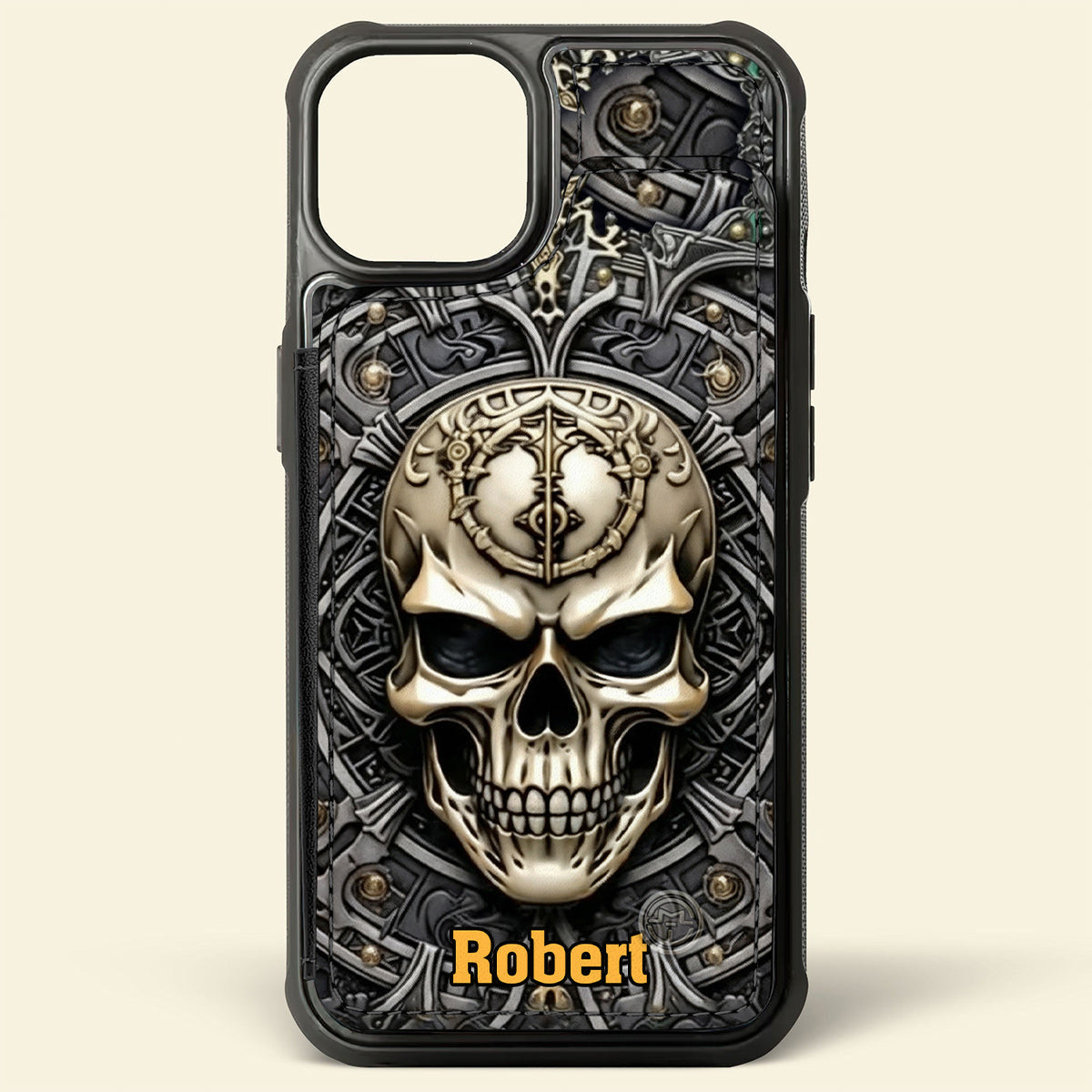Cool Skull - Personalized Skull Fully Printed Wallet Phone Case
