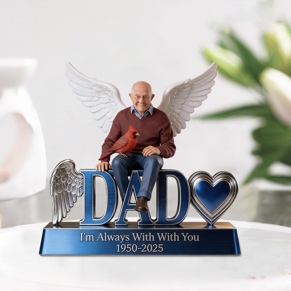 Ich bin immer bei dir - Personalisierte Gedenktafel aus Acryl in Sonderform