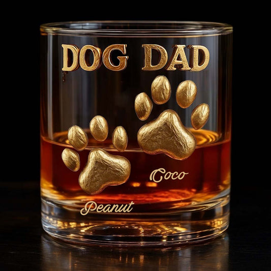 Hunde-Papa/Hundemama.... - Personalisiertes Hunde-Whiskyglas