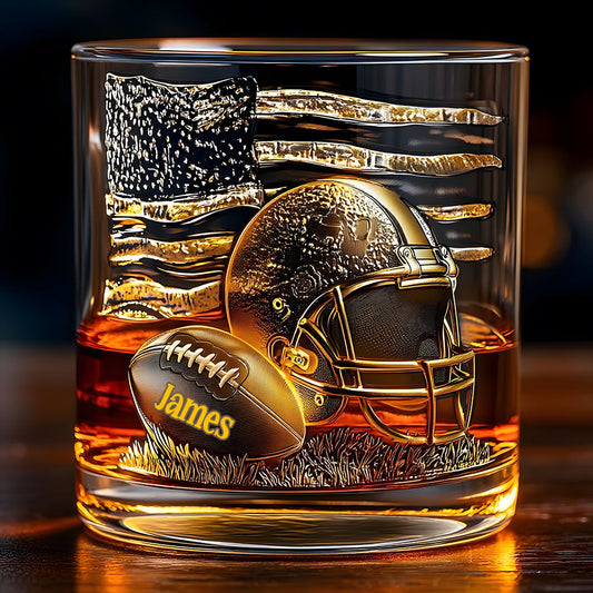 Whiskey und Fußball – Personalisiertes Whiskey-Dekanter-Set mit Fußballmotiv