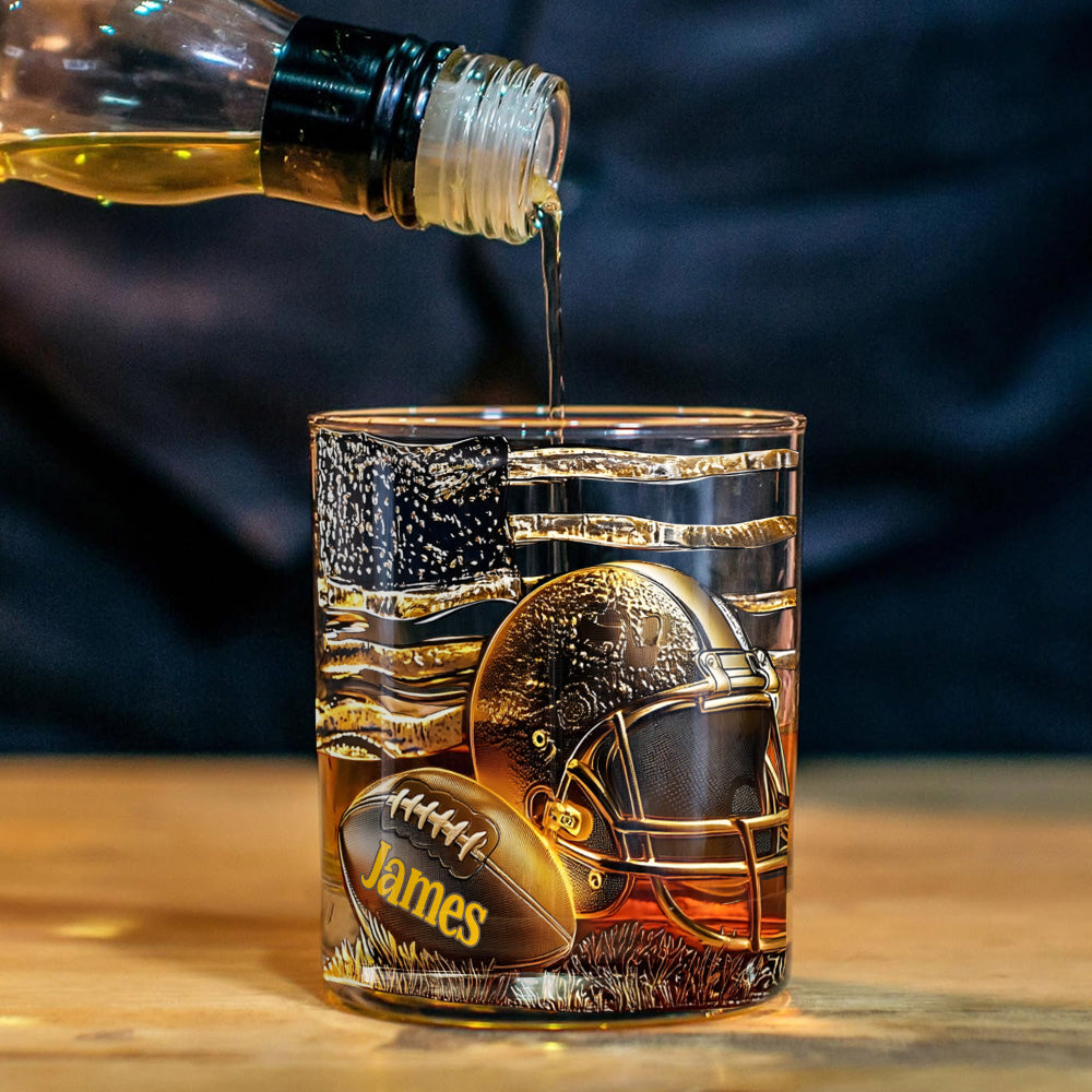 Whiskey und Fußball – Personalisiertes Whiskey-Dekanter-Set mit Fußballmotiv