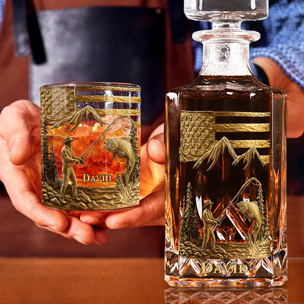 Angeln fürs Leben – personalisiertes Whiskyglas für Angler