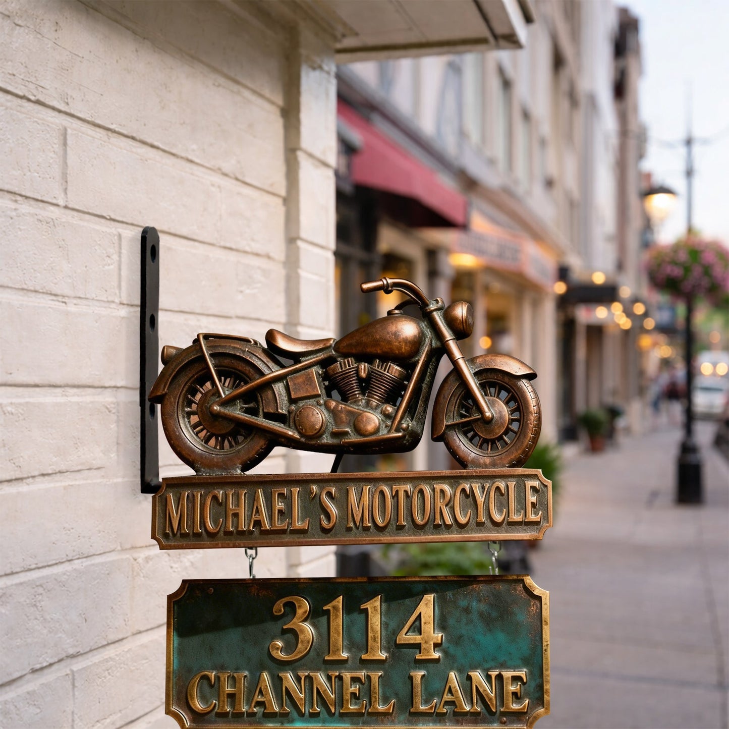 Motorcycle Garage - Personalized Biker Wooden Wall Mount Sign