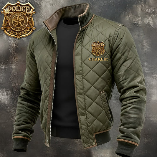 Schützen und Dienen – Personalisierte Polizeibeamten-Reißverschlussjacke