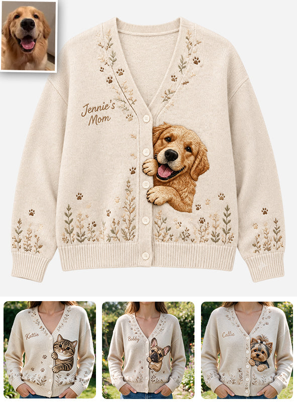 Blumiger Blick Pet - Personalisierter Hundekardigan