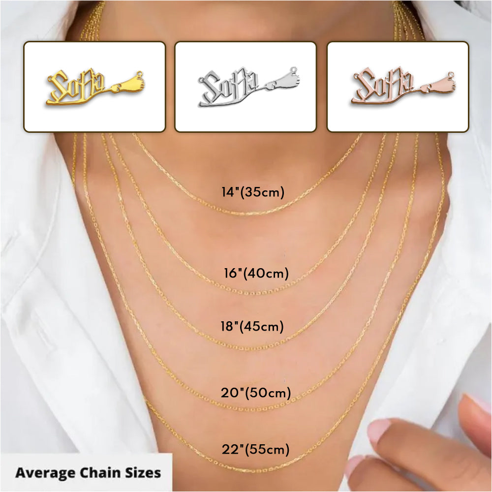 Mystischer Besen – Personalisierte Hexenkette mit Anhängern
