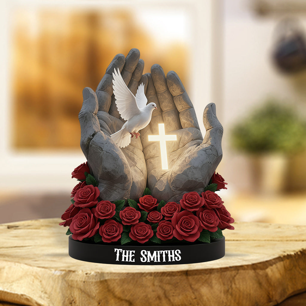 Ewiger Glaube – Personalisierte christliche Acrylplakette in individueller Form