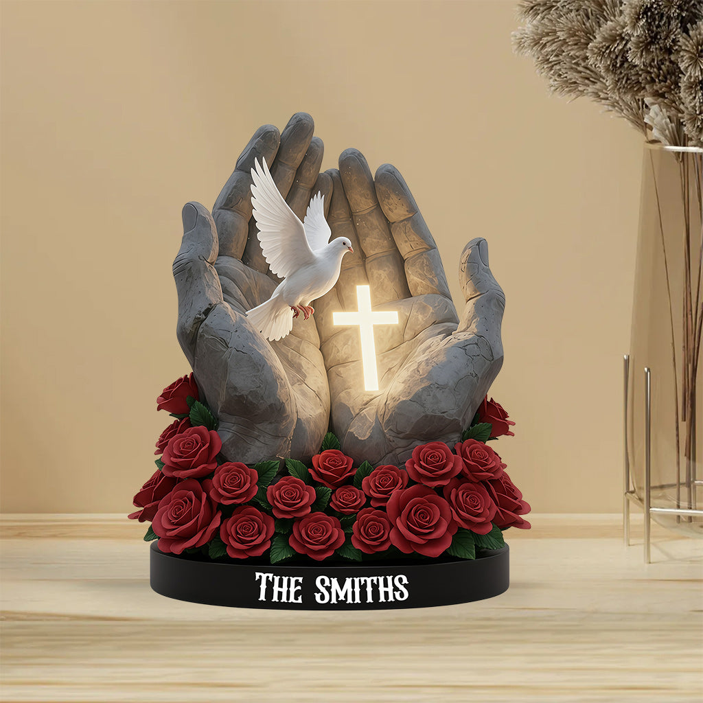 Ewiger Glaube – Personalisierte christliche Acrylplakette in individueller Form