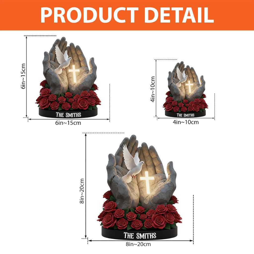 Ewiger Glaube – Personalisierte christliche Acrylplakette in individueller Form