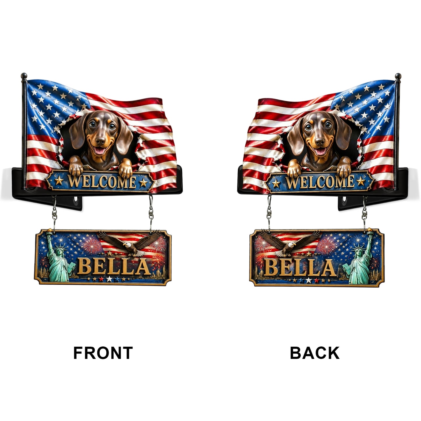 Any Photo Peeking Pets - Personalized Dog Wooden Wall Mount Sign