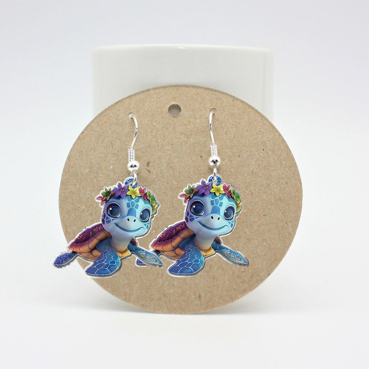 Cute Turtle - Personalized Turtle Earrings