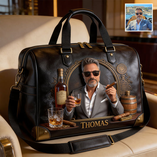 Whiskey und Zigarre - Personalisierte Whisky Duffle Bag