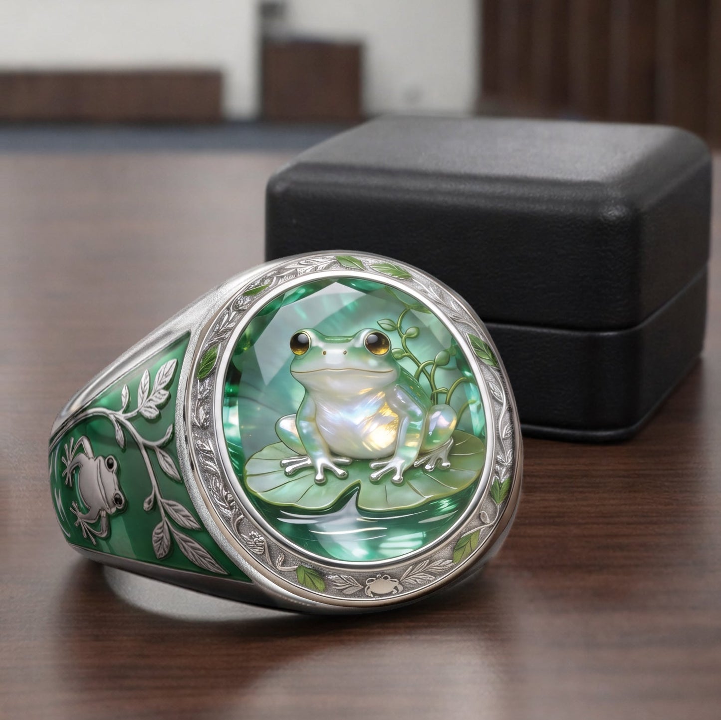 Just A Girl Who Loves Frog - Personalized Frog Signet Ring