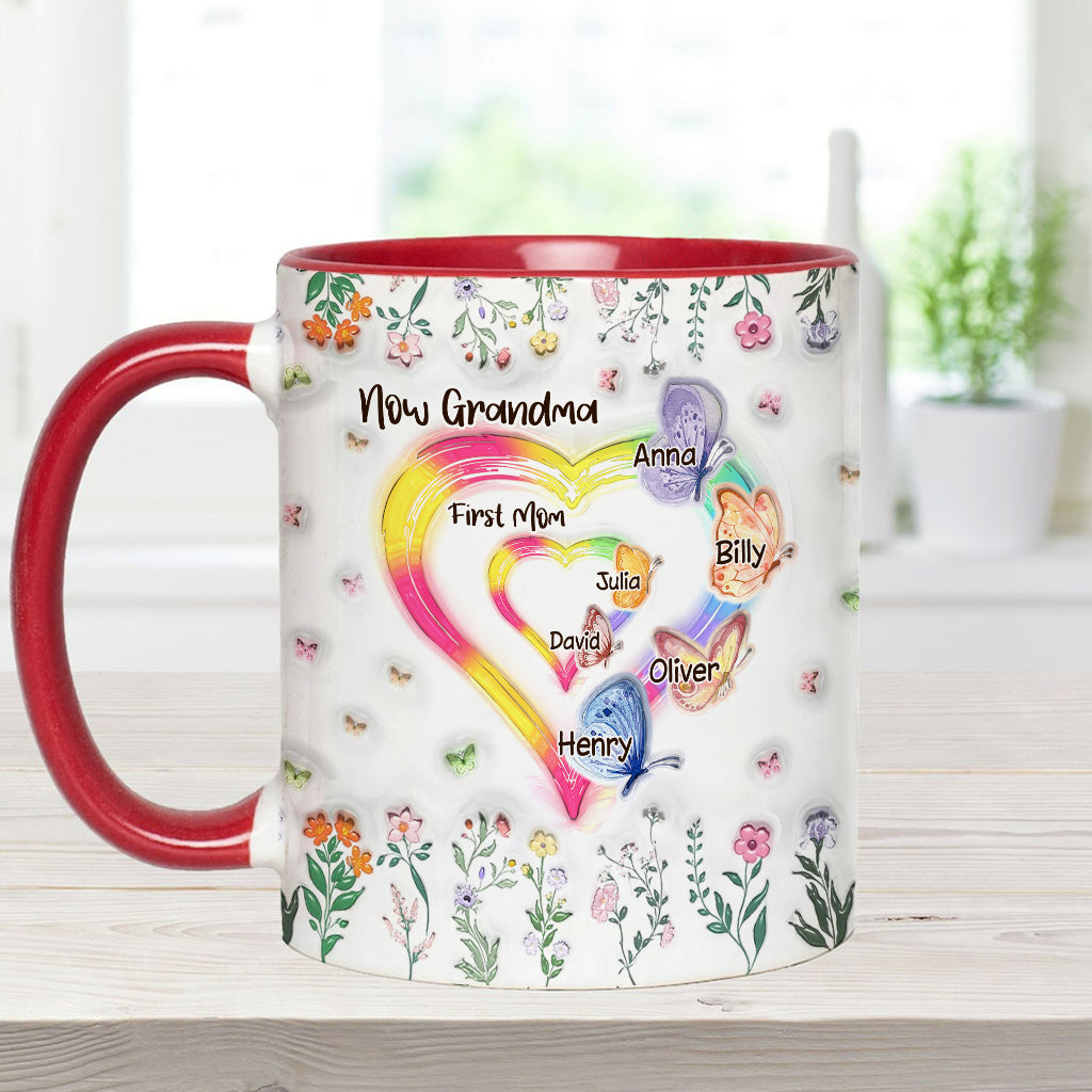 Erst Mama, jetzt Oma – personalisierte Tasse mit Oma-Akzent