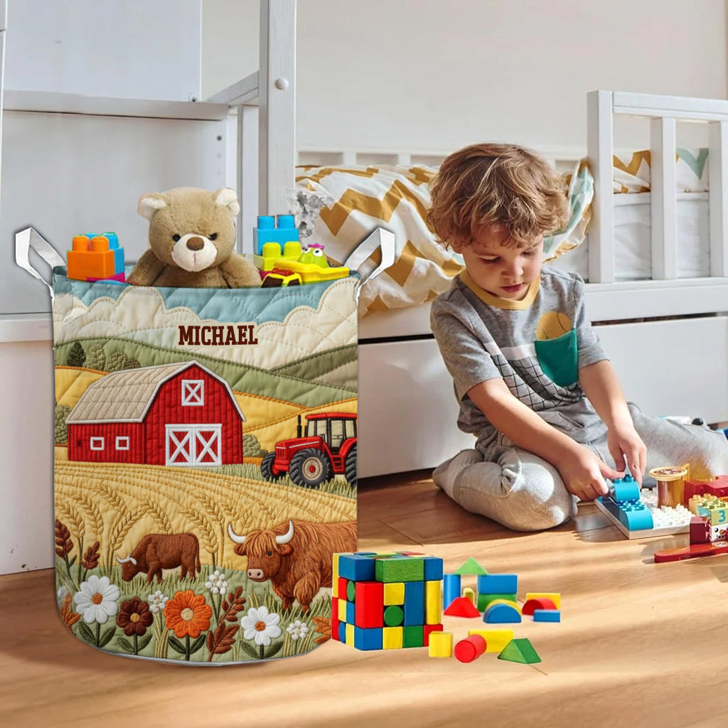 Landleben – Personalisierter Aufbewahrungskorb für Landwirte