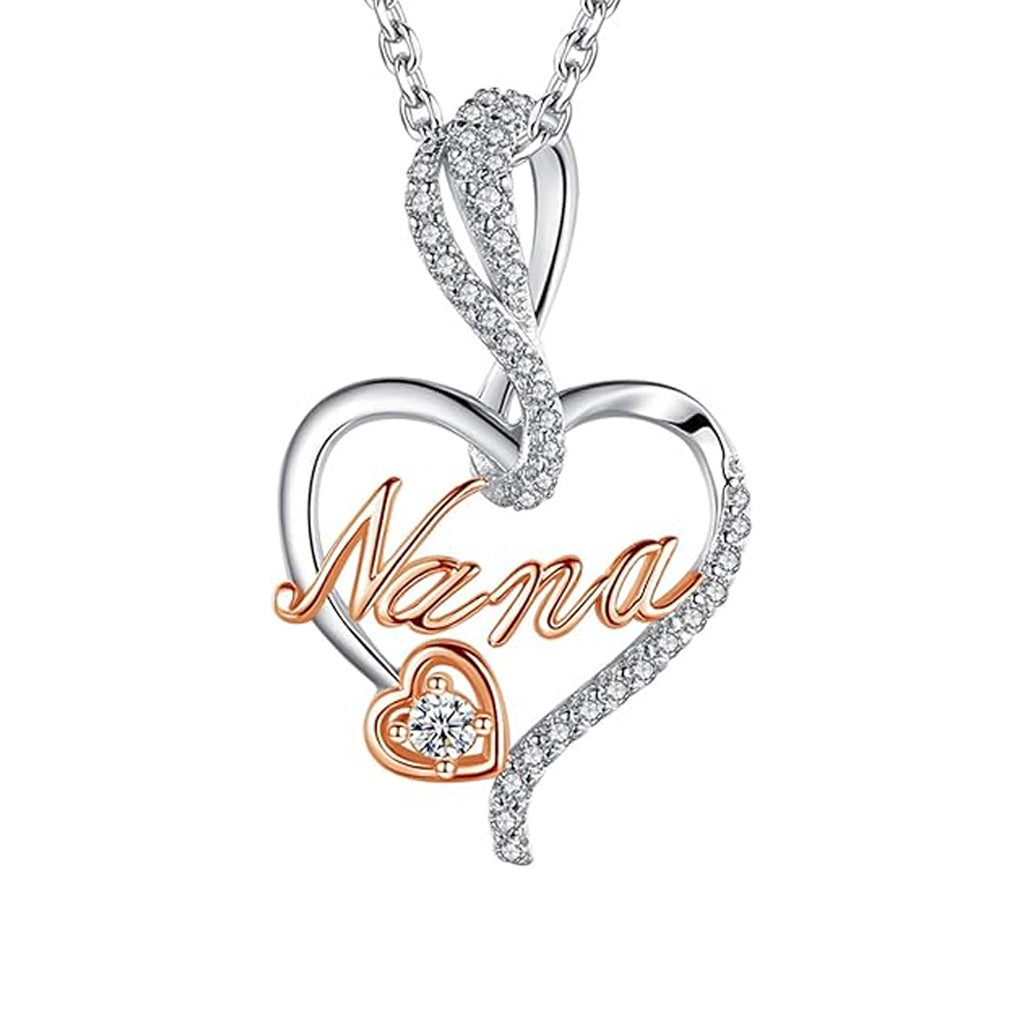 Ich liebe dich bis zum Mond und zurück Herz-Mama-Halskette