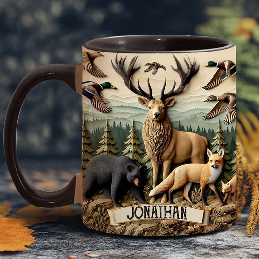 Liebe zur Jagd – Personalisierte Tasse mit Jagdmotiv