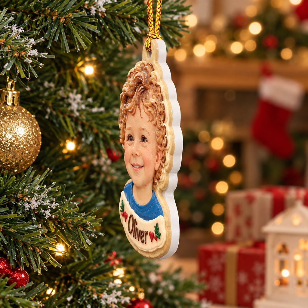 Family Cookies From Any Photo - Personalized Family Premium 3D Ornament