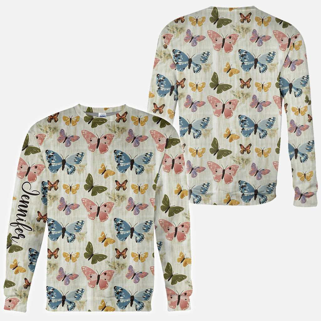 Butterflies Garden - Personalized Butterfly All Over Shirt