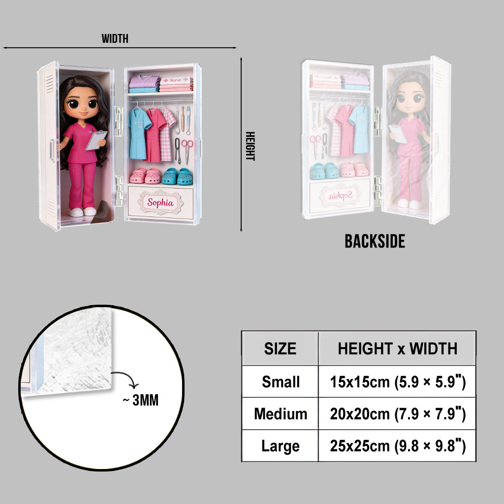 Individuell gestaltbares Acryl-Diptychon mit Foto aus dem Pflegealltag – Personalisierte Pflegekraft