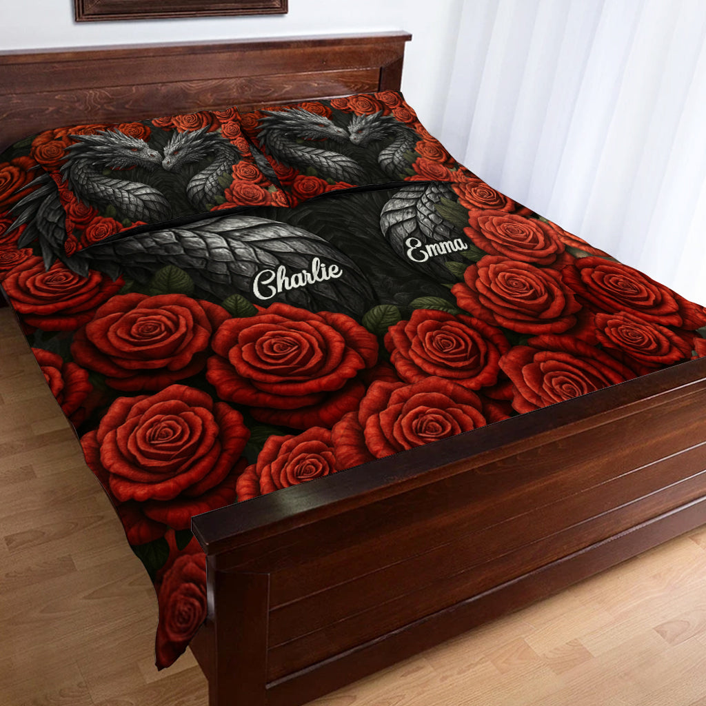 Drachenpaar – Personalisiertes Drachen-Bettwäscheset