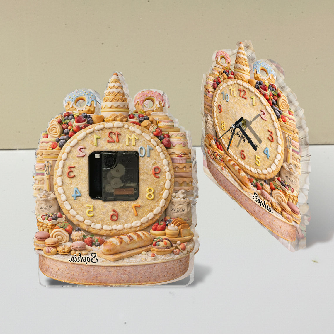 Baking Time - Personalized Baking Desk Clock Plaque