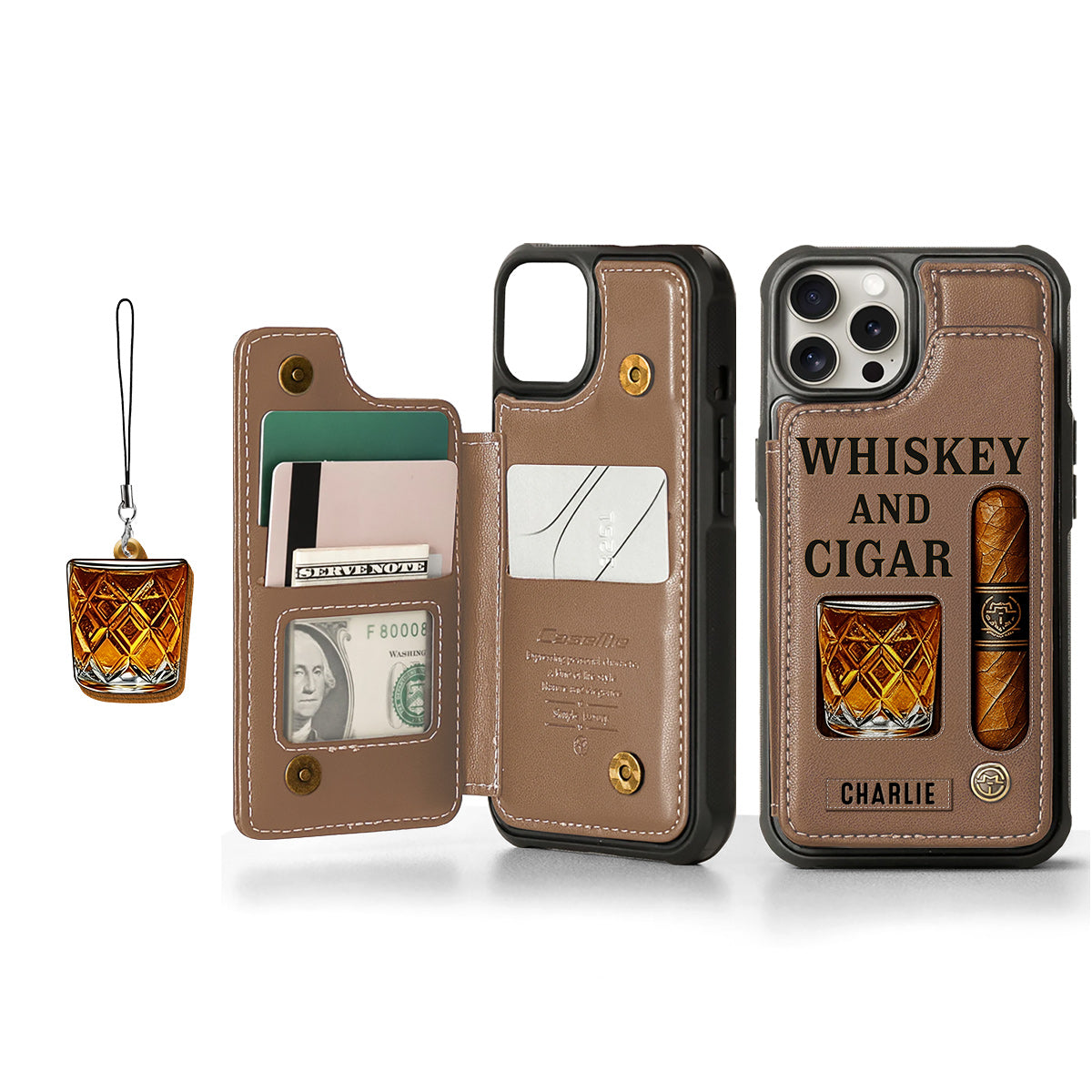 Whiskey & Cigar - Personalisierte Whisky-Handyhülle