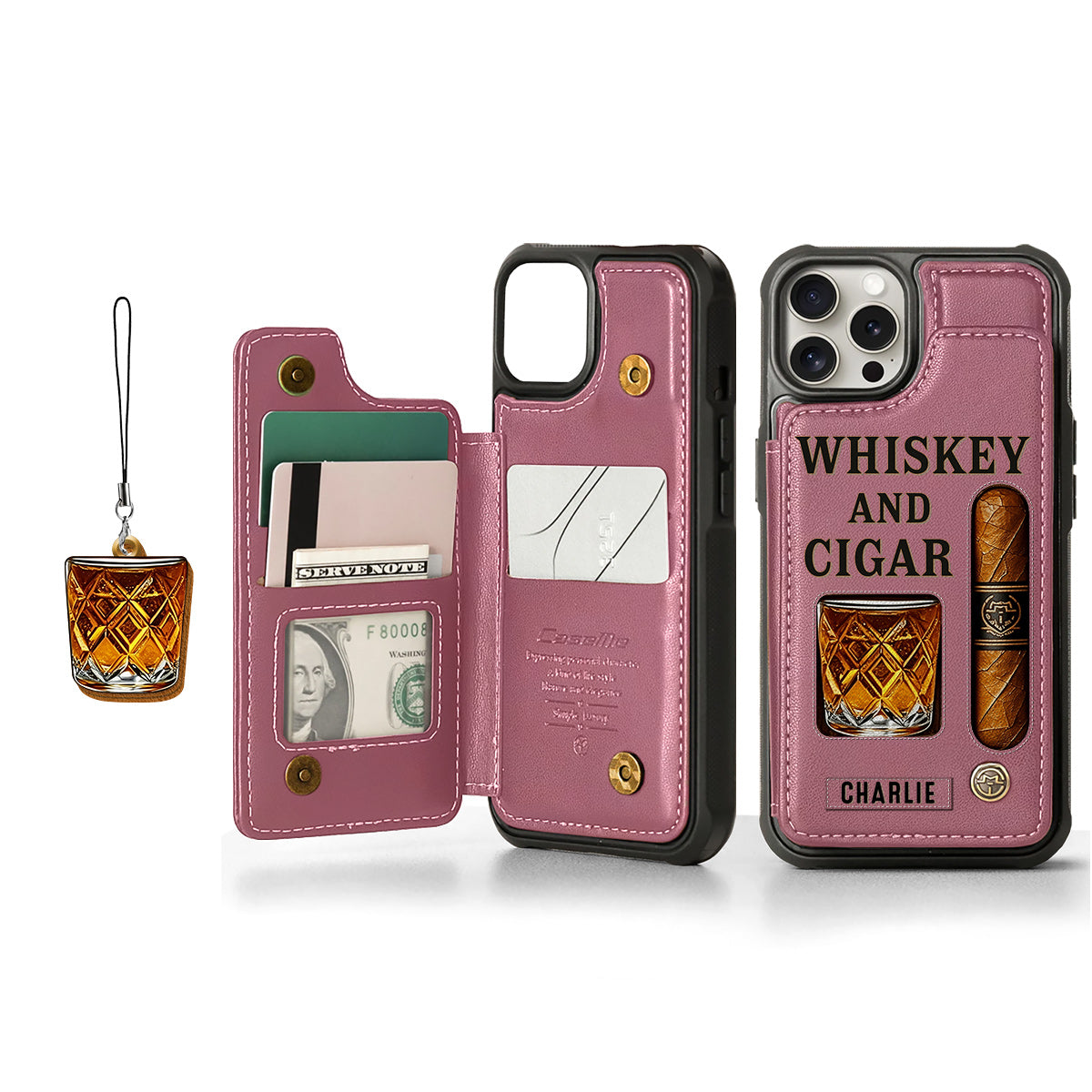 Whiskey & Cigar - Personalisierte Whisky-Handyhülle