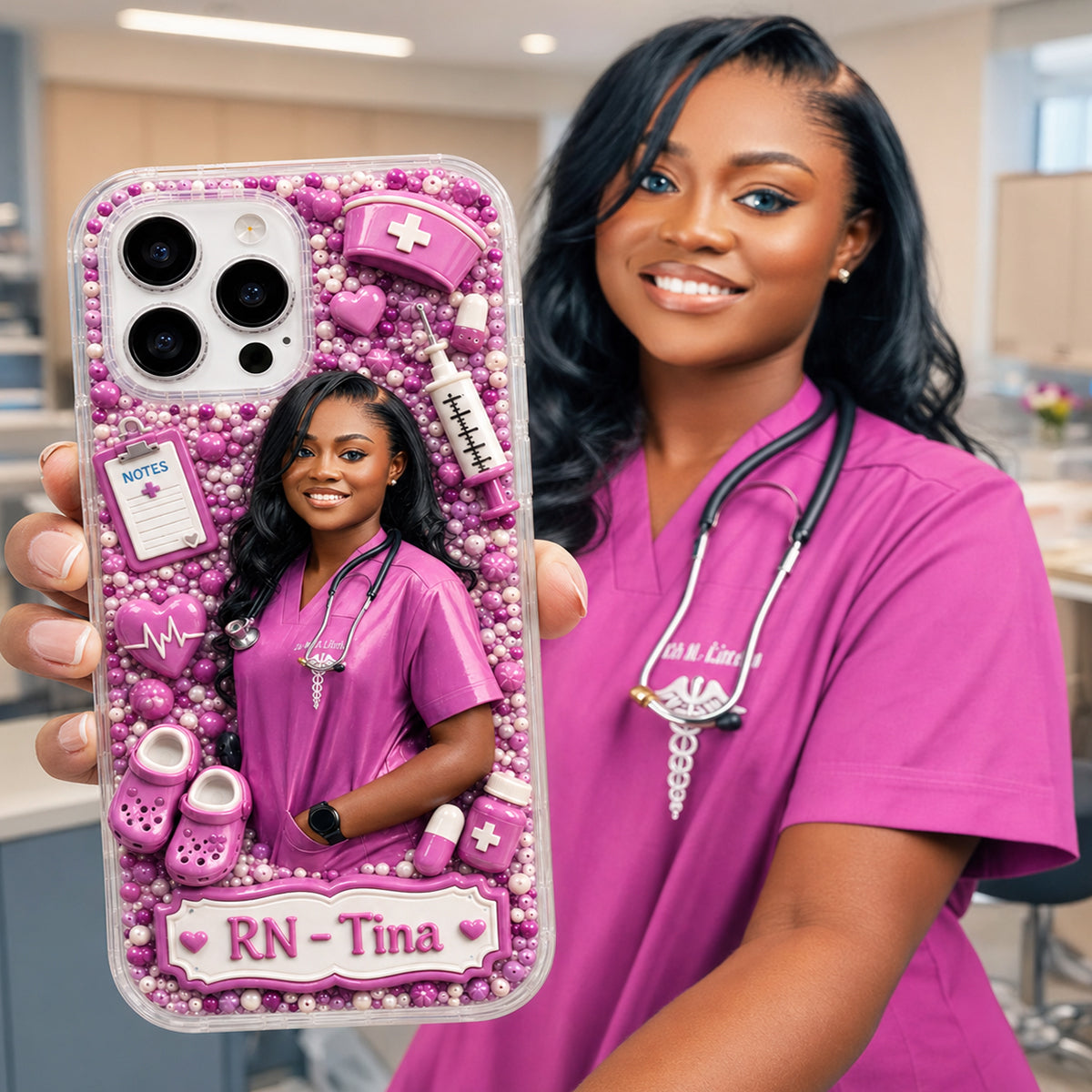 Love Being A Nurse - Personalized Nurse Full Print Phone Case