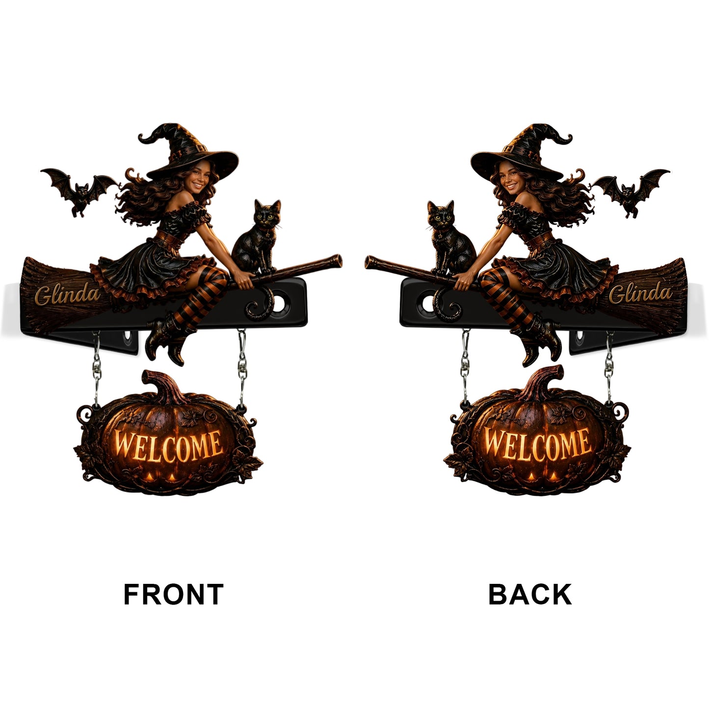 Welcome To The Witch House - Personalized Witch Wooden Wall Mount Sign