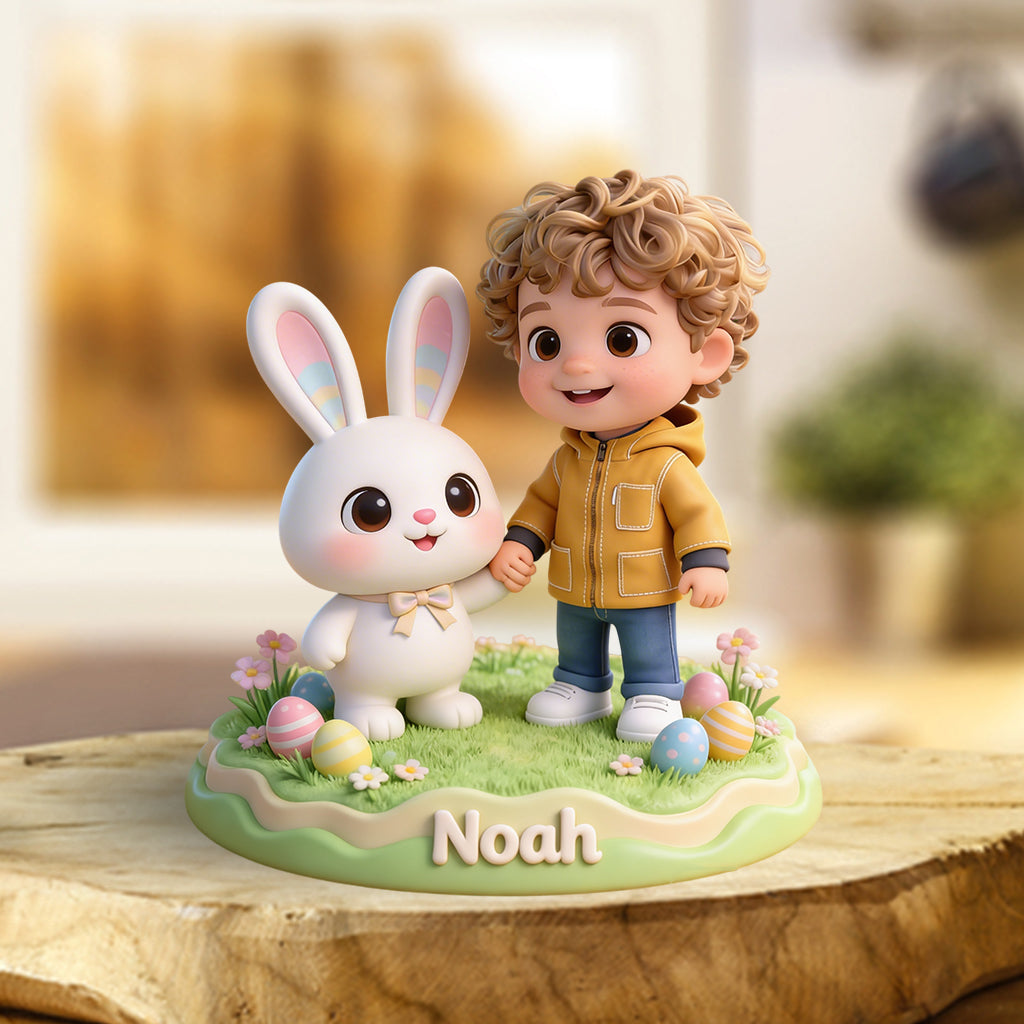 Custom Any Photo Best Easter Gift - Personalized Kid Custom Shaped Acrylic Plaque