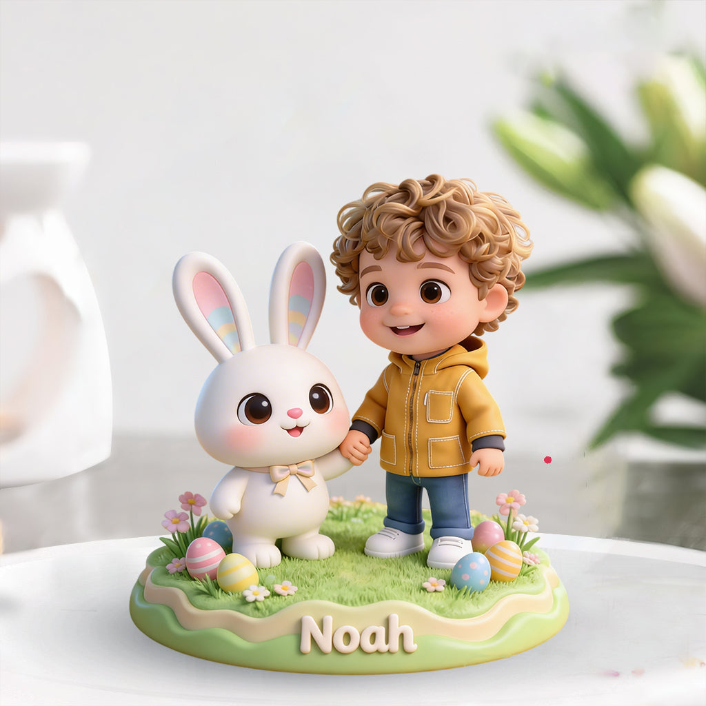 Custom Any Photo Best Easter Gift - Personalized Kid Custom Shaped Acrylic Plaque