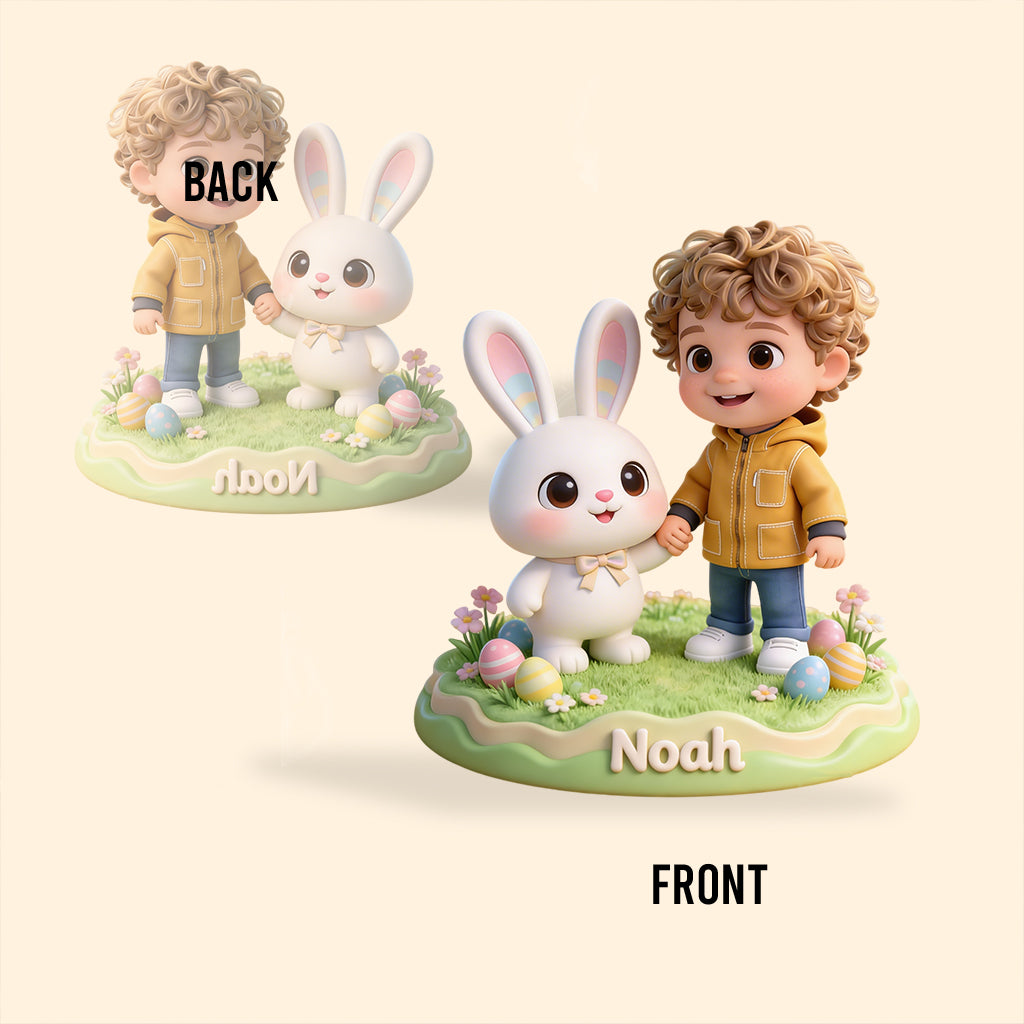 Custom Any Photo Best Easter Gift - Personalized Kid Custom Shaped Acrylic Plaque