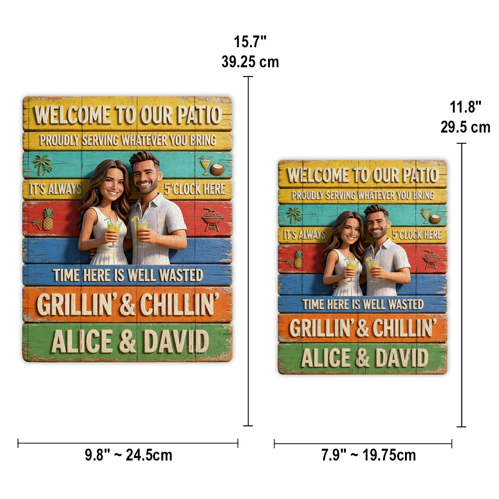 Custom Any Photo - Personalized Backyard Rectangle Wood Sign