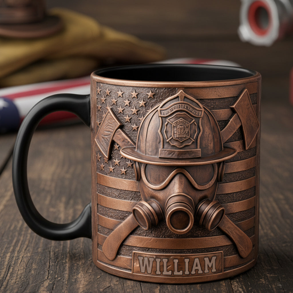 Proud Firefighter - Personalized Firefighter Accent Mug