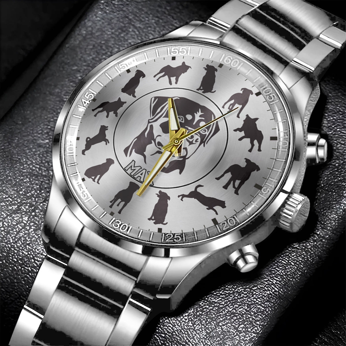 Stolzer Hunde-Papa/Hunde-Mama – Personalisierte Hunde-Handuhr