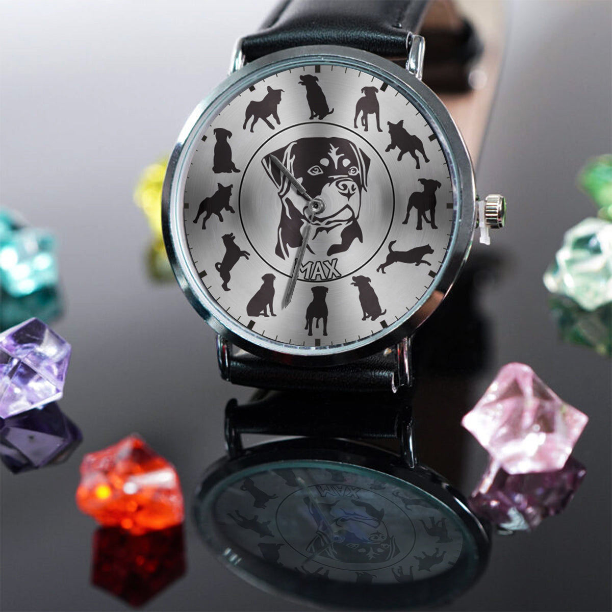 Stolzer Hunde-Papa/Hunde-Mama – Personalisierte Hunde-Handuhr