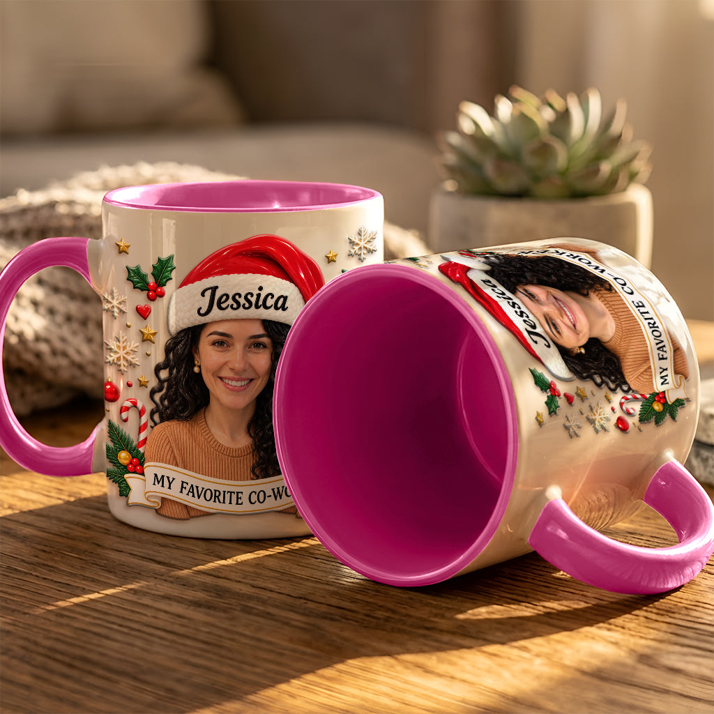 Best Christmas Gift For Co-workers - Personalized Colleague 3D Printed Accent Mug